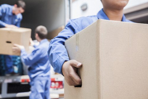 Moving boxes and household items being prepared for relocation in Ireland