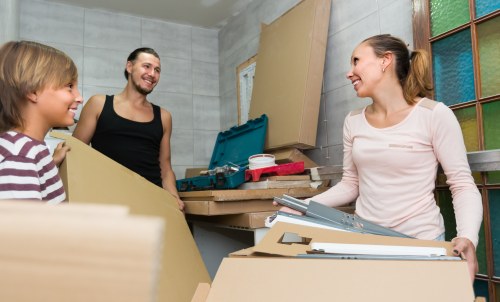 Man with van removal service helping a household move in Ireland