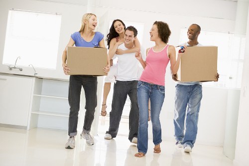 Removal team loading items for an Ireland relocation service