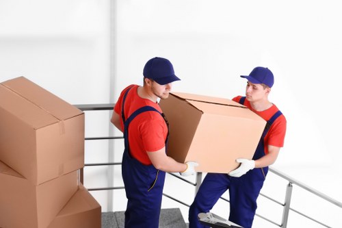 Removal van and boxes for a home move in Ireland