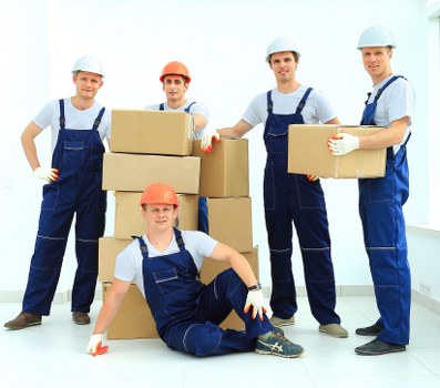 Removal van and moving crew handling a local house move in Ireland