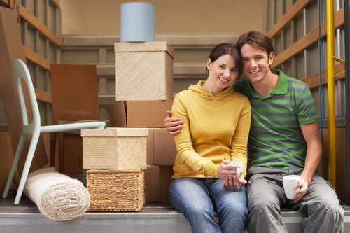 Secured furniture inside a moving vehicle for transport