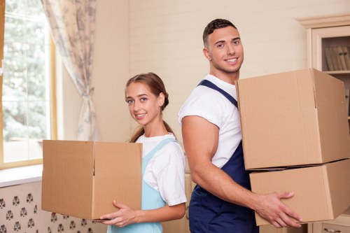 Household furniture being loaded for a move in Ireland