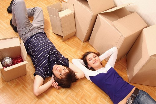 Local moving team handling access challenges in an Irish property