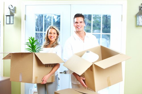 Professional removals team organizing a home or office move