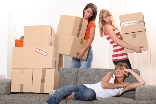 Careful loading of household items during a move