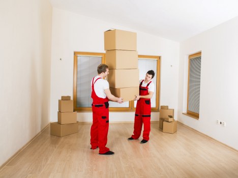 Local removal van on an Irish street with apartment access